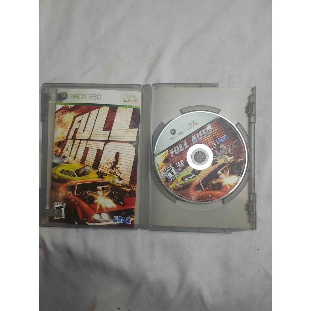 Full Auto Microsoft Xbox 360 2006 Sega Car Combat Game CIB Case Manual